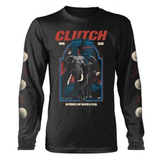 Clutch - Elephant Long Sleeve T-shirt Black